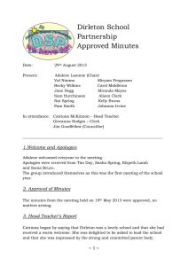 2. Approval of Minutes