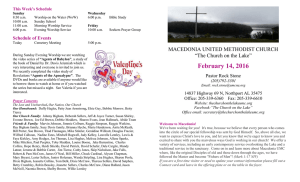 February 14, 2016 - Macedonia United Methodist Church