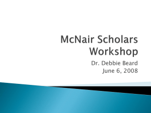 McNair Scholars Workshop