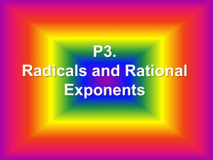 Radicals and Rational Exponents