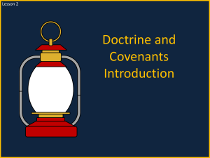 Lesson 2 Doctrine and Covenants Introduction Power Pt