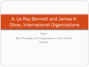A. Le Roy Bennett and James K. Oliver, International Organizations