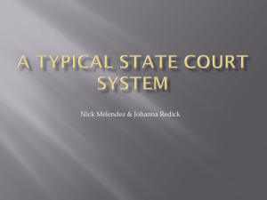 A Typical State Court System