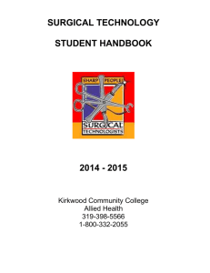 surgical technology student handbook 2014