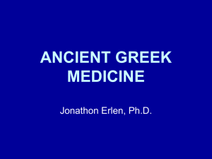 ANCIENT GREEK MEDICINE