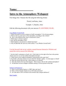 2. What are the six main layers of the atmosphere, according to this