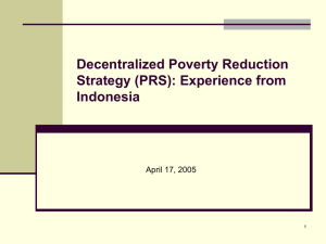 Decentralized Poverty Reduction Strategy (PRS)