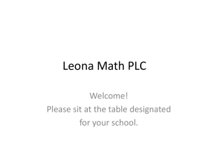 Leona Math PLC - Leona QSI Math Site