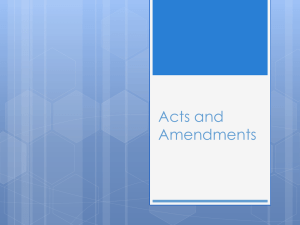 Acts and Ammendments