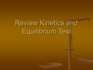 Review Kinetics and Equilibrium Test