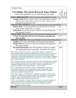 civil rights movement research paper