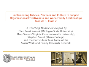 Implementing Policies, Practices and Culture to Support