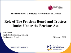 Role of The Pensions Board and Trustees