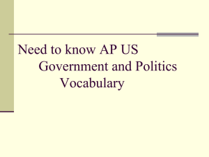 AP US Government and Politics Vocabulary