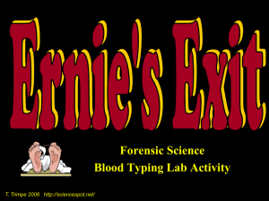 "Ernie's Exit" Blood Typing Lab - "Cheap" Version