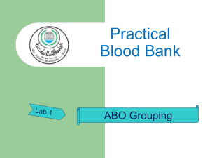 LAB 1: ABO blood grouping