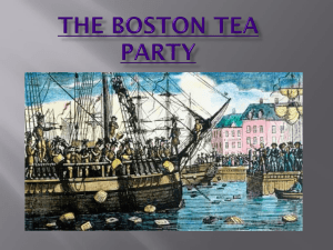 Causes of the Boston Tea Party