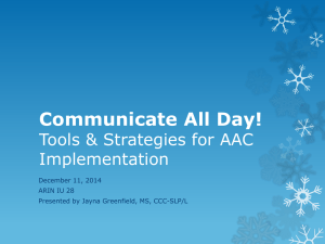 Communicate All Day! Tools & Strategies for AAC Implementation