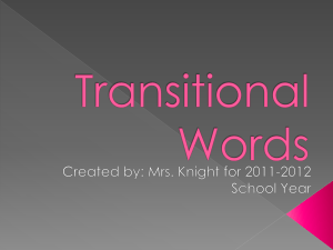 Transitional Words