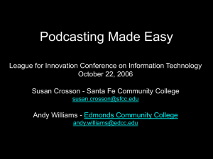 Podcasting Made Easy - Web Resources for Faculty Members