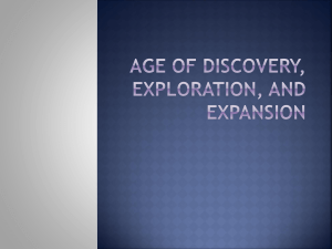 Age of Discovery, Exploration, and Expansion September 14, 2015