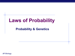 Laws of Probability 2014
