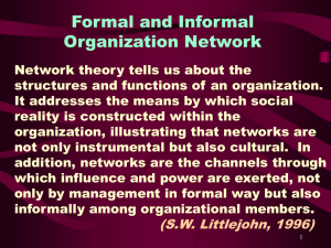 Formal and Informal Organization Network