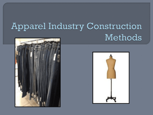 Apparel Industry Construction Methods PPT