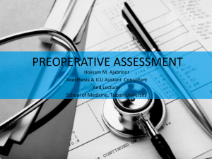 Preoperative Evaluation And Management