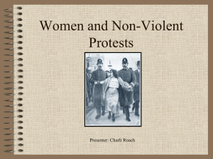 Women and Non-Violent Protests