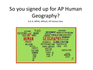So you signed up for AP Human Geography?