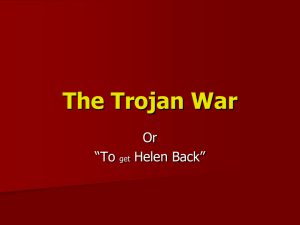 The Trojan War-- Background on Illian and Odyssey Power Point