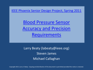 IEEE Phoenix Senior Design Project, Spring 2011 Blood Pressure