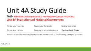 Unit 4A Study Guide