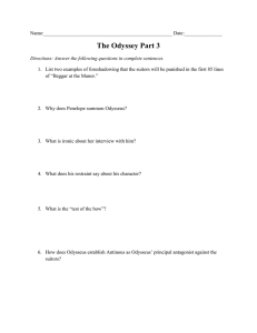The Odyssey Part 3 and 4 Study Guide
