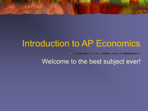 Introduction to AP Economics