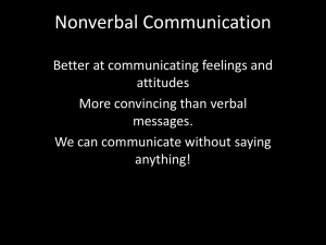 nonverbal comm definitions power point