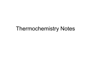 Basic Thermochemistry
