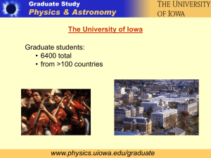 Research Areas - University of Iowa Astronomy and Astrophysics