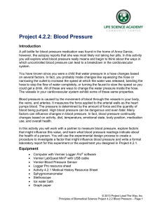 Project 4.2.2: Blood Pressure Introduction