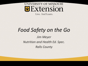 Food Safety on the Go ppt