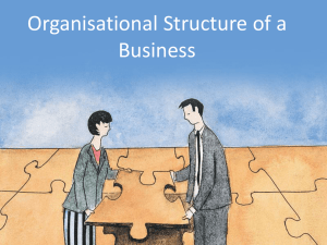 Organisational Structure of a Business