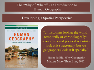 Intro to Human Geography / 5 Themes PPT