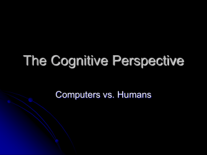 The Cognitive Perspective Lesson 1
