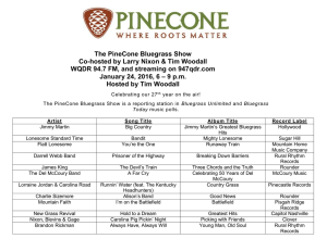 February 7, 2016 PineCone Bluegrass Playlist