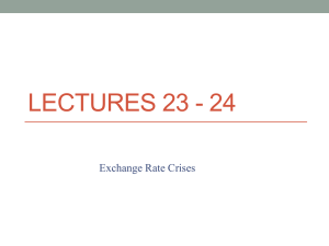 exchange rate crisis. - Department of Economics