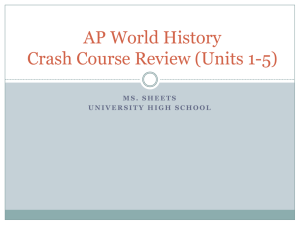 AP World History Crash Course Review (Units 1-5)