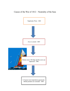 Causes Of The War Of 1812 Flow Chart