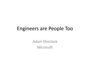 Engineers are people, too