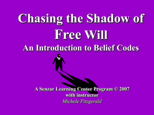 Chasing the Shadow of Free Will An Introduction to Belief Codes A